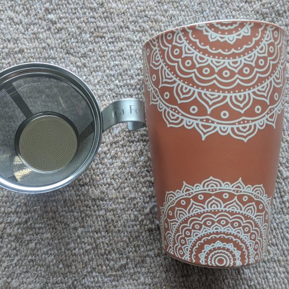 Chakra Chai Steeping Tea Cup Tumbler & Tea Infuser Strainer Brew Basket (NO LID) - Picture 1 of 8